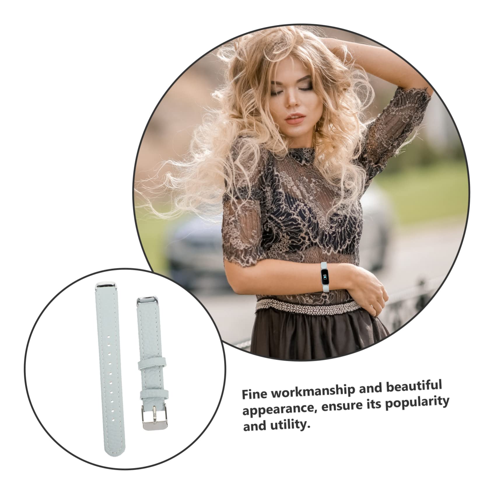 OSALADI 3st Geriebener Lederriemen Ersatz Für Die Uhr Uhrenzubehör Uhr Austauschbares Band Uhrengürtel Aus Leder Lederarmband Ansehen Damenuhr Fräulein Tragbar Edelstahl Lieferungen Weiß