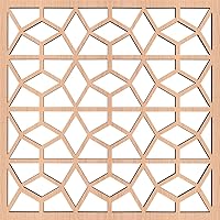 Vista 6 de 7 3/8 pulgadas de ancho x 7 3/8 pulgadas de alto x 1/4 pulgadas de alto, extra pequeños, paneles de pared de madera de calado, aliso