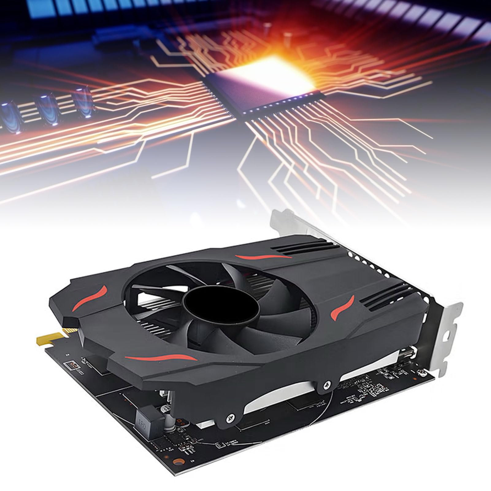 Karta Graficzna, 8 GB DDR5 128-bitowa Karta Graficzna 1183 MHz z Multimedialnym Portem Wyświetlacza DVI HD, dla 7 8 10 PC Potrójny Ekran Wyjściowy