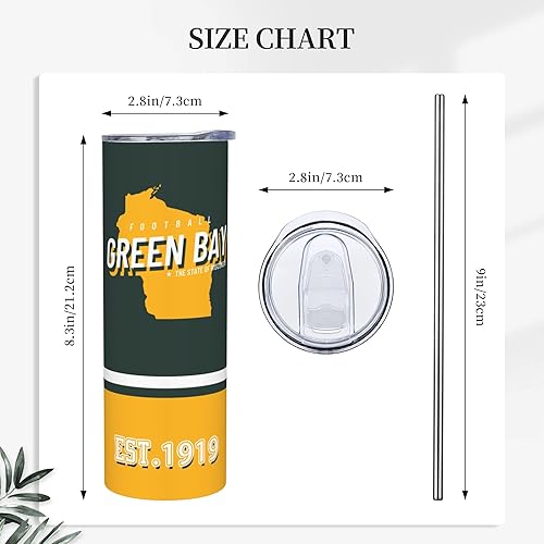 Miniatura 2 de Vaso de 20 onzas para automóvil, recto, delgado, con funda aislante para taza, asa portátil, taza de café de viaje deportiva, de acero inoxidable,