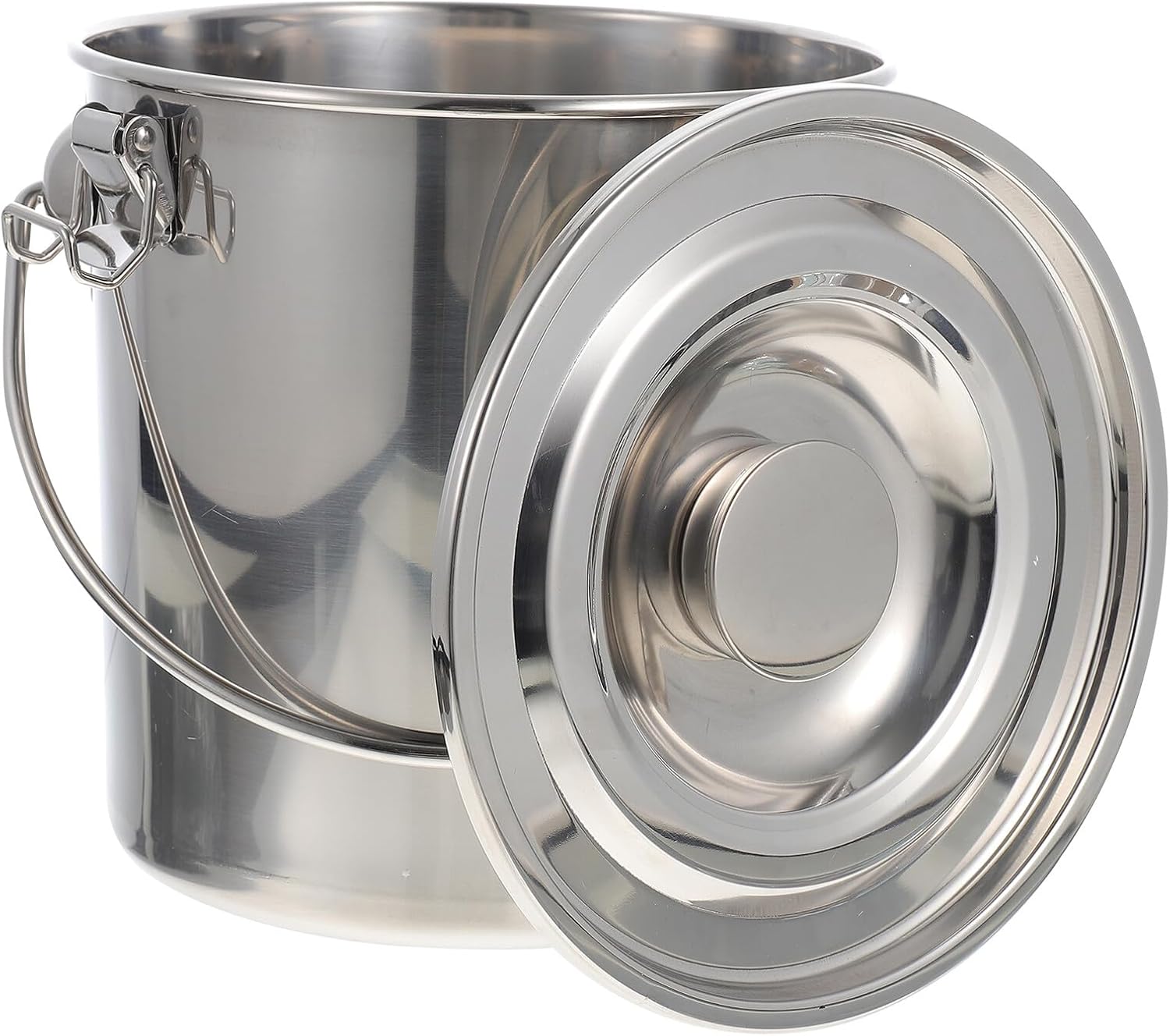 Thick Stainless Steel Airtight Storage Canister with Buckle Seal Food Container for Kitchen Pantry Suitable for Coffee Beans Snacks Tea and Peanut Oil and Easy to Clean