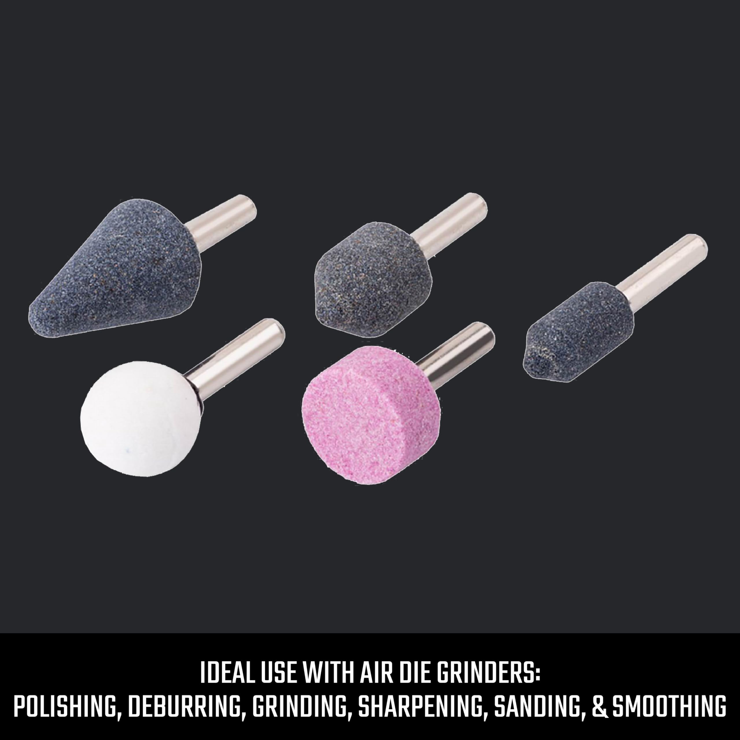 CRAFTSMAN 5-Piece Grinding Stones, 1/4-Inch Shank, 25,000 RPM, for