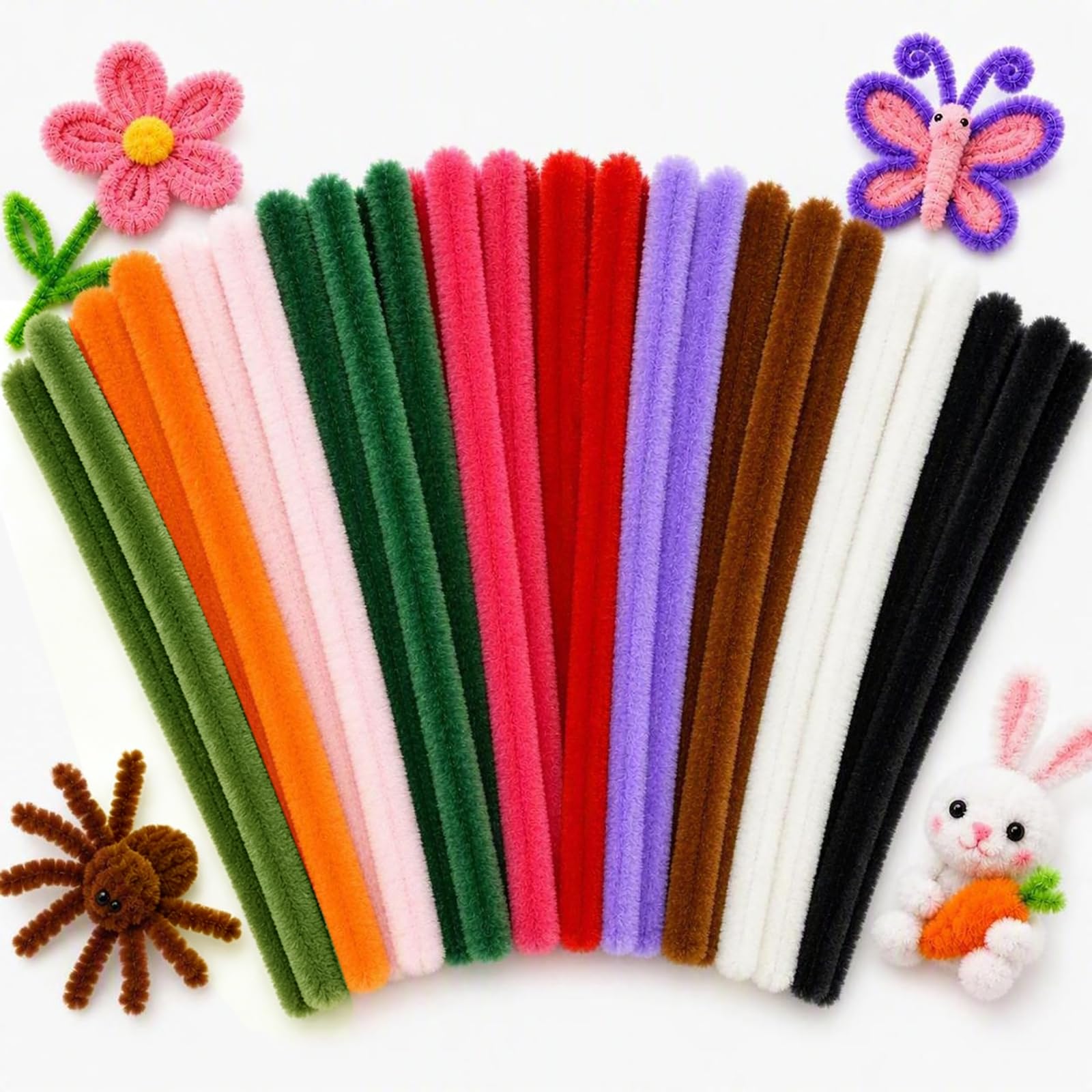 Amazon.co.jp: URSDIART モール 手芸 10色混色 30cm×10mm カラーモール