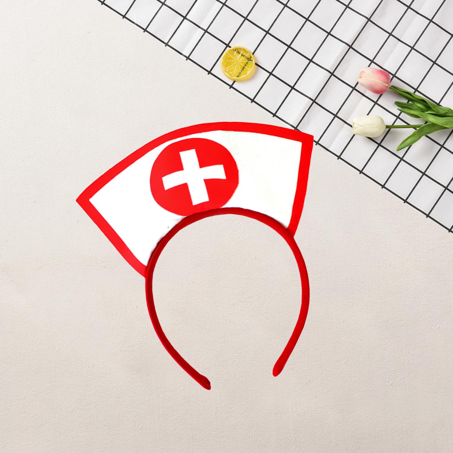 RmKbe 3pcs Halloween Nurse Hat Headband Womens Girls Hairband Nurse Dressing Up Props for Halloween Cosplay Party Fancy Dress Hair Accessories - Image 3