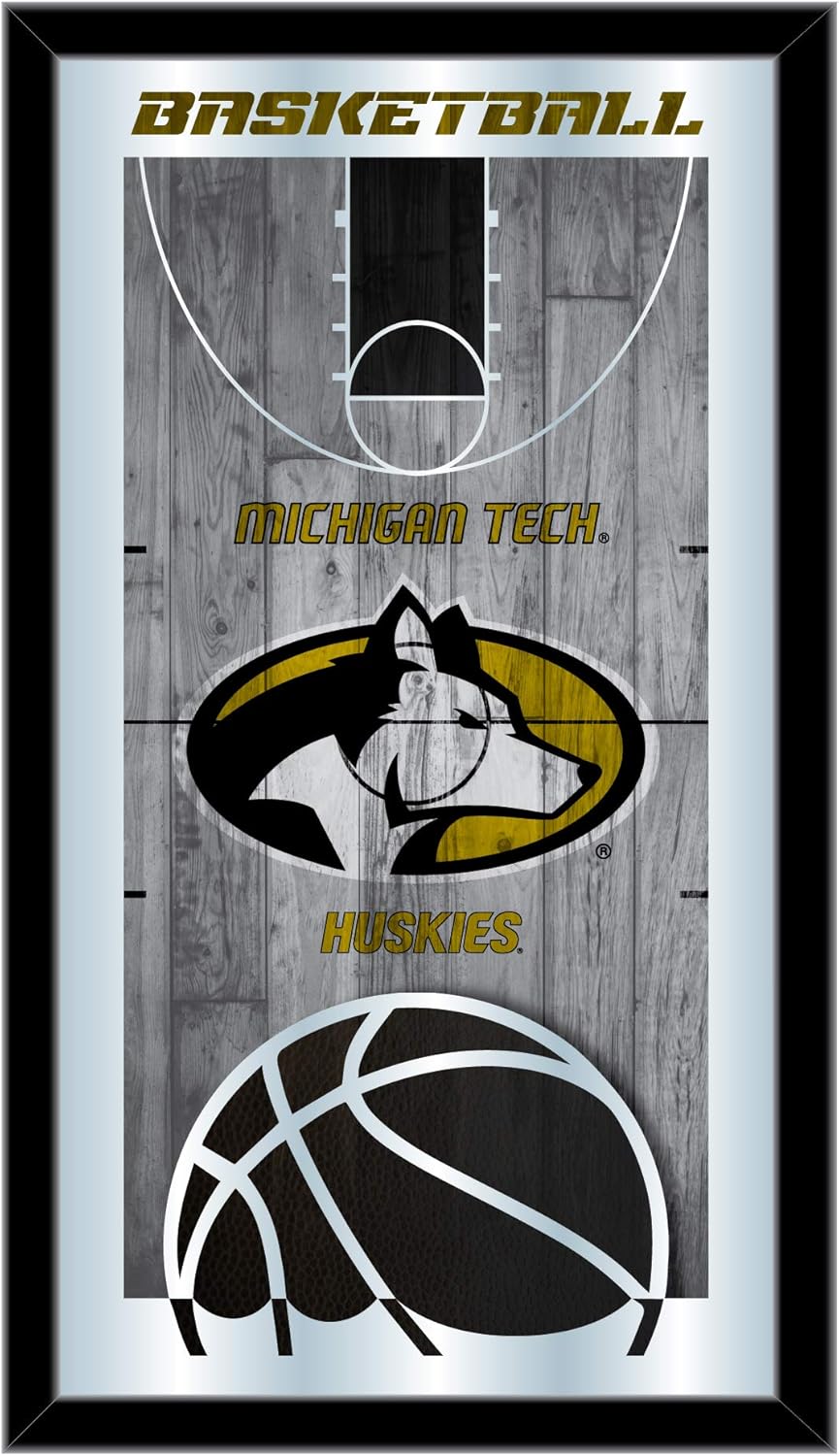 Michigan Tech 15" x 26" Basketball Mirror by Holland Bar Stool Company