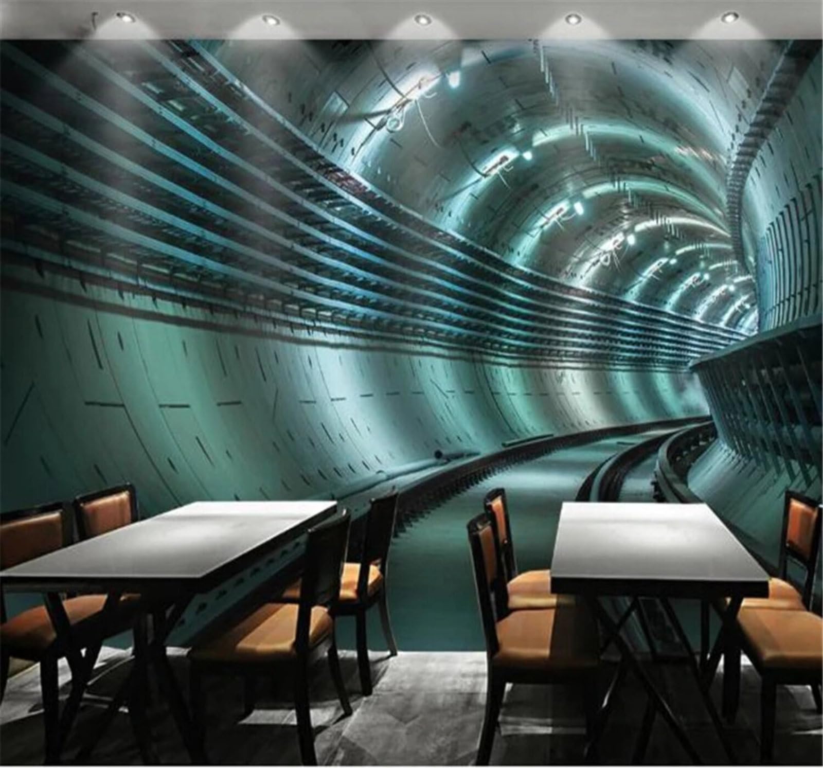 Xlming 250Cm×170Cm(B×H) Three Dimensional Creative Unique Tunnel Spatial Extension 3D Wallpaper Luxury Home Dining Decor Paste Sofa Living Room The Wall For Bedroom Mural-250Cm×170Cm