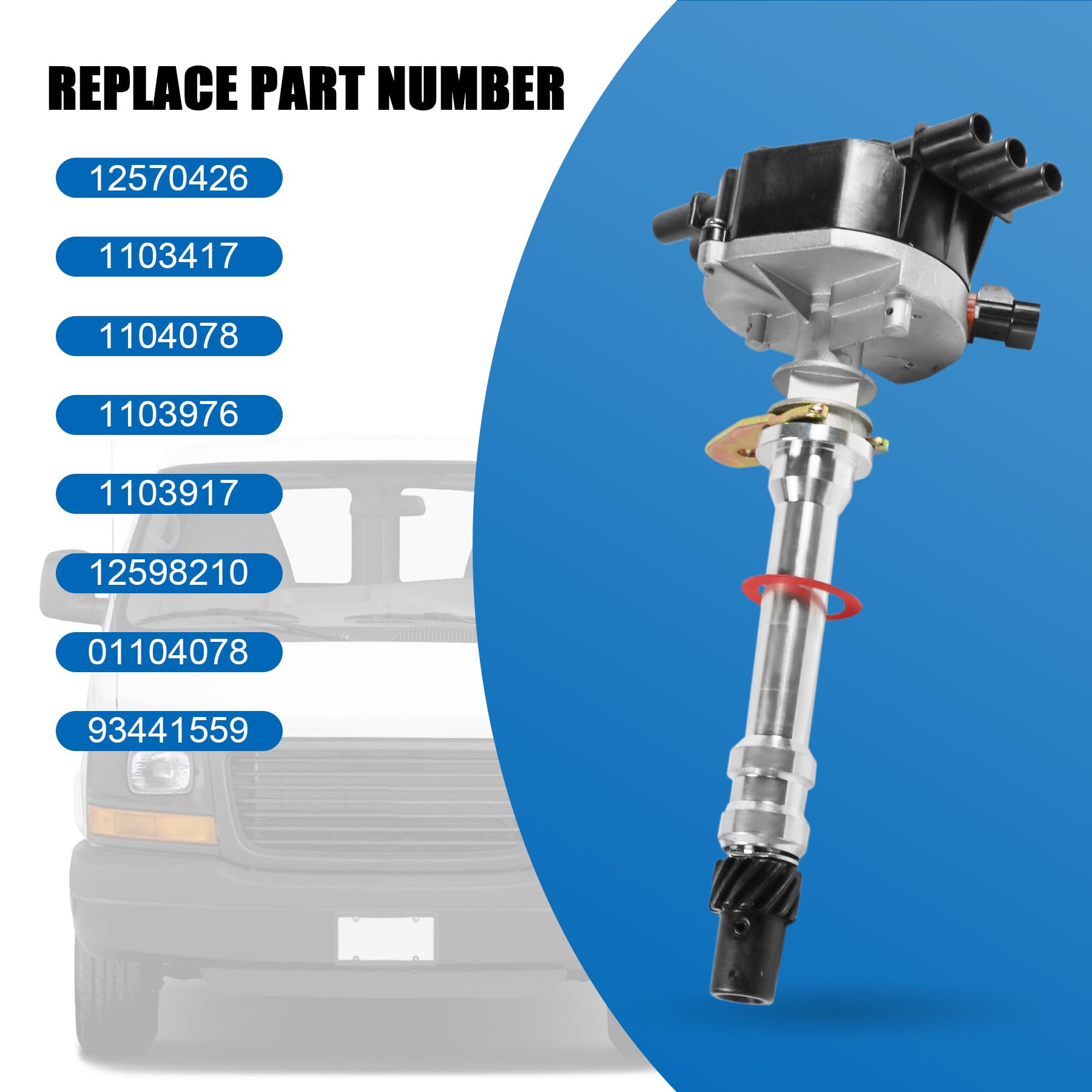 Ignition Distributor For 96-05 Chevy GMC Pickup Truck 4.3 V6 Vortec 12598210 - Foto 11