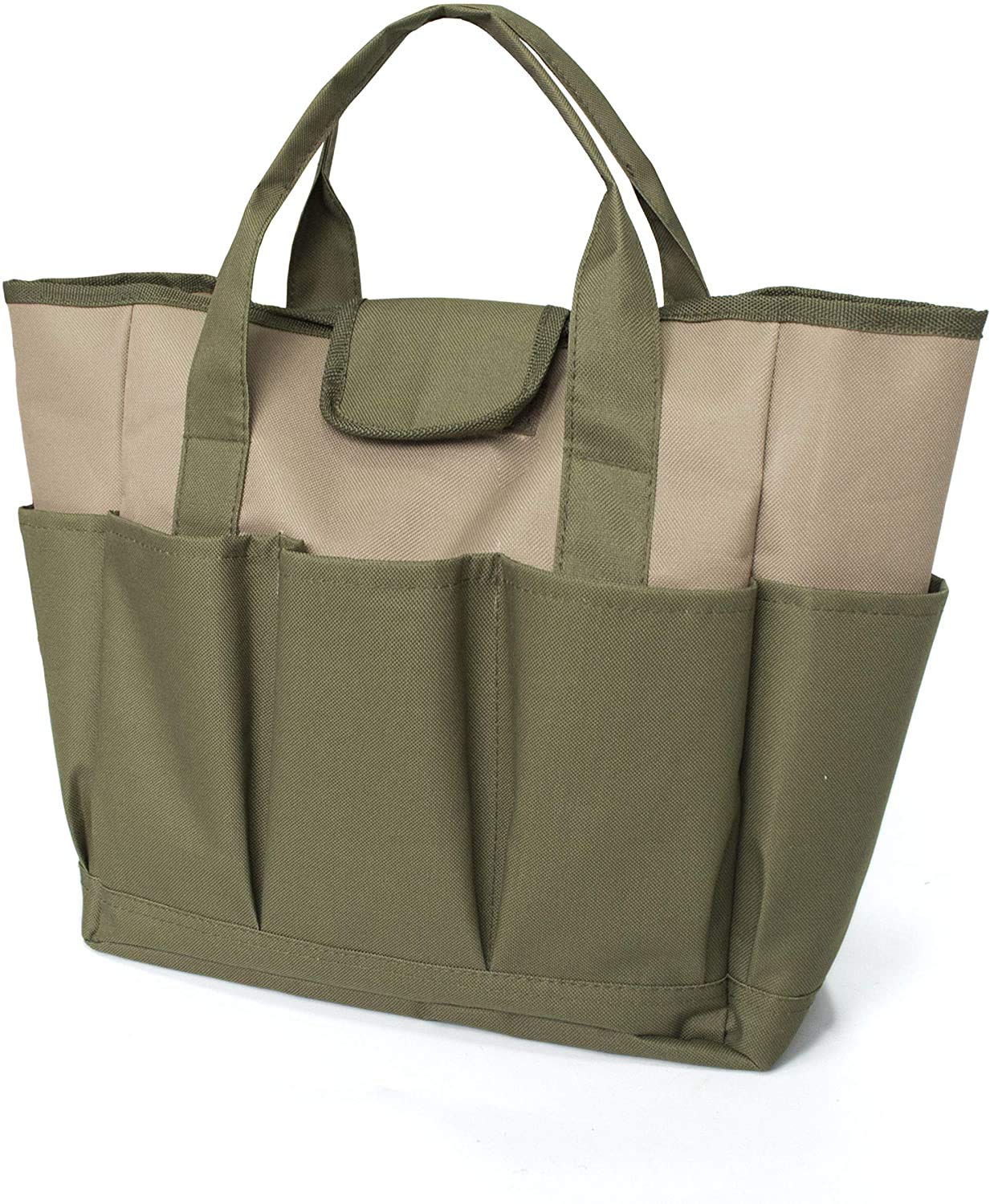 Namvo Garden Tool Kit, Gro?e Garten-Einkaufstasche mit Mehreren Taschen für Garten-Tool-Kit, Garten-Tool-Tasche (Grün + Khaki)