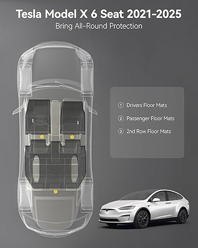 Miniatura 35 de 3W – Tapetes compatibles con Tesla Model Y 2020-2024 y 2025 (no para Juniper), tapetes TPE para todo tipo de clima y revestimiento para maletero