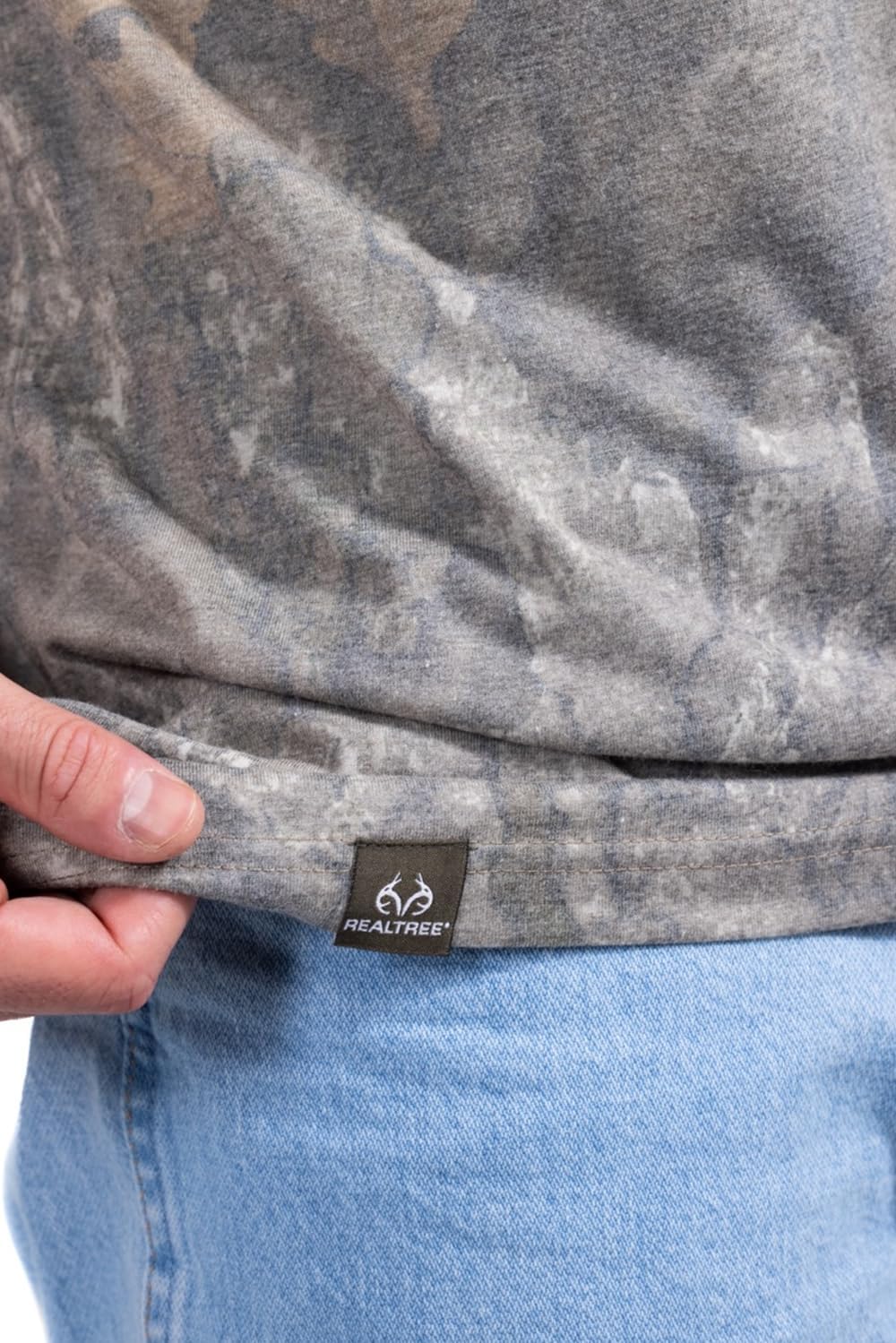 Realtree Faded Camo Jersey Knit Tri-Blend Ultra Soft Crew Neck Shirt - Limited Edition