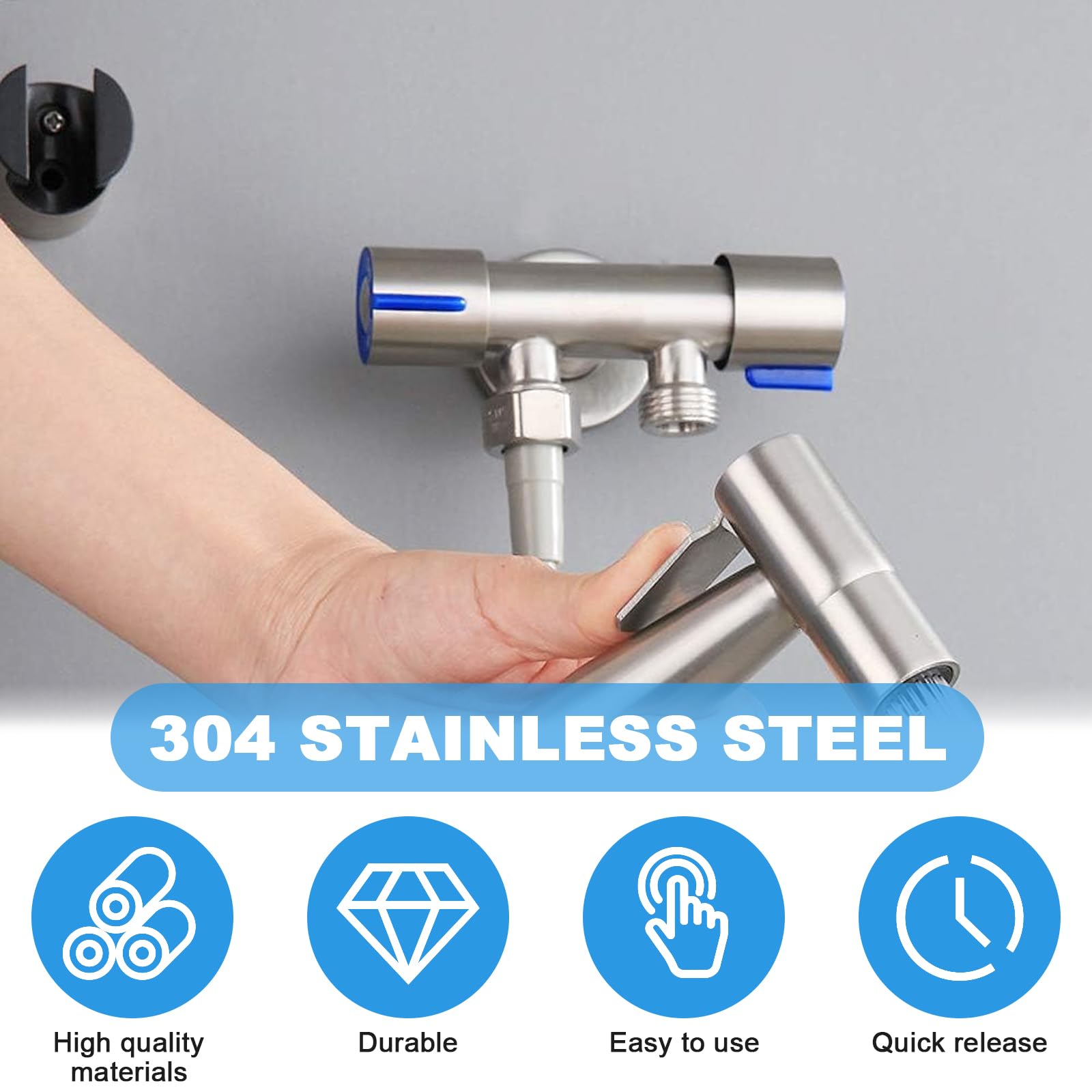 Rubinetto Per Lavatrice A Doppio Controllo - Valvola Angolo In Lega, G1/2" - Foto 4