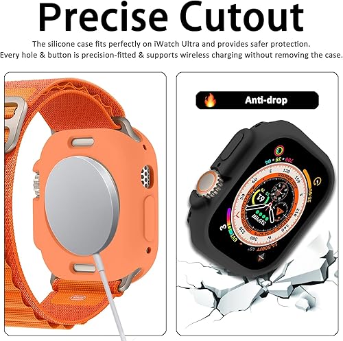 Miniatura 5 de Miimall Funda compatible con Apple Watch Ultra 2 de 1.732 pulgadas, Apple Watch Ultra 1.732 pulgadas, funda delgada de poliuretano termoplástico