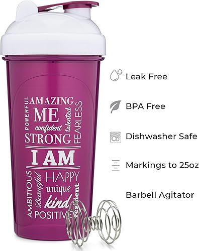 Miniatura 2 de GOMOYO Paquete de 2 botellas cocteleras de 28 onzas (negro), batidor de proteínas, bebida de proteínas a granel y vasos mezcladores antes del