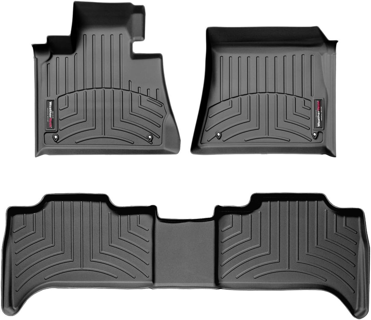 WeatherTech Custom Fit FloorLiners for BMW X5 3.0i, X5 4.4i, X5 4.8is - 1st & 2nd Row (44040-1-2), Black