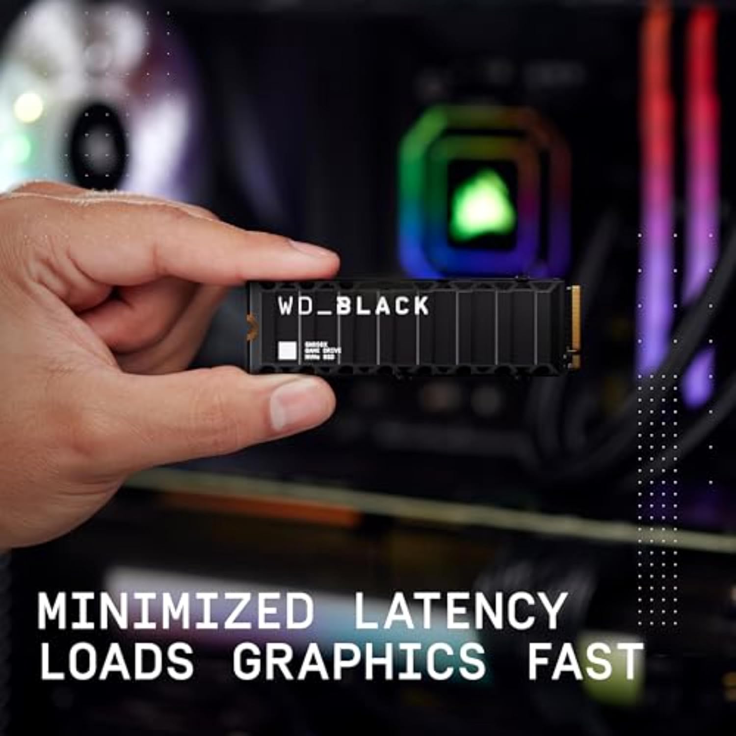WD_BLACK SN850X 2TB SSD, M.2 2280 NVMe SSD, Read speeds up to 7300 MB/s, Write speeds up to 6,600 MB/s, Gaming Expansion SSD, PCIe Gen4 NVMe, High Performance Internal SSD, Black