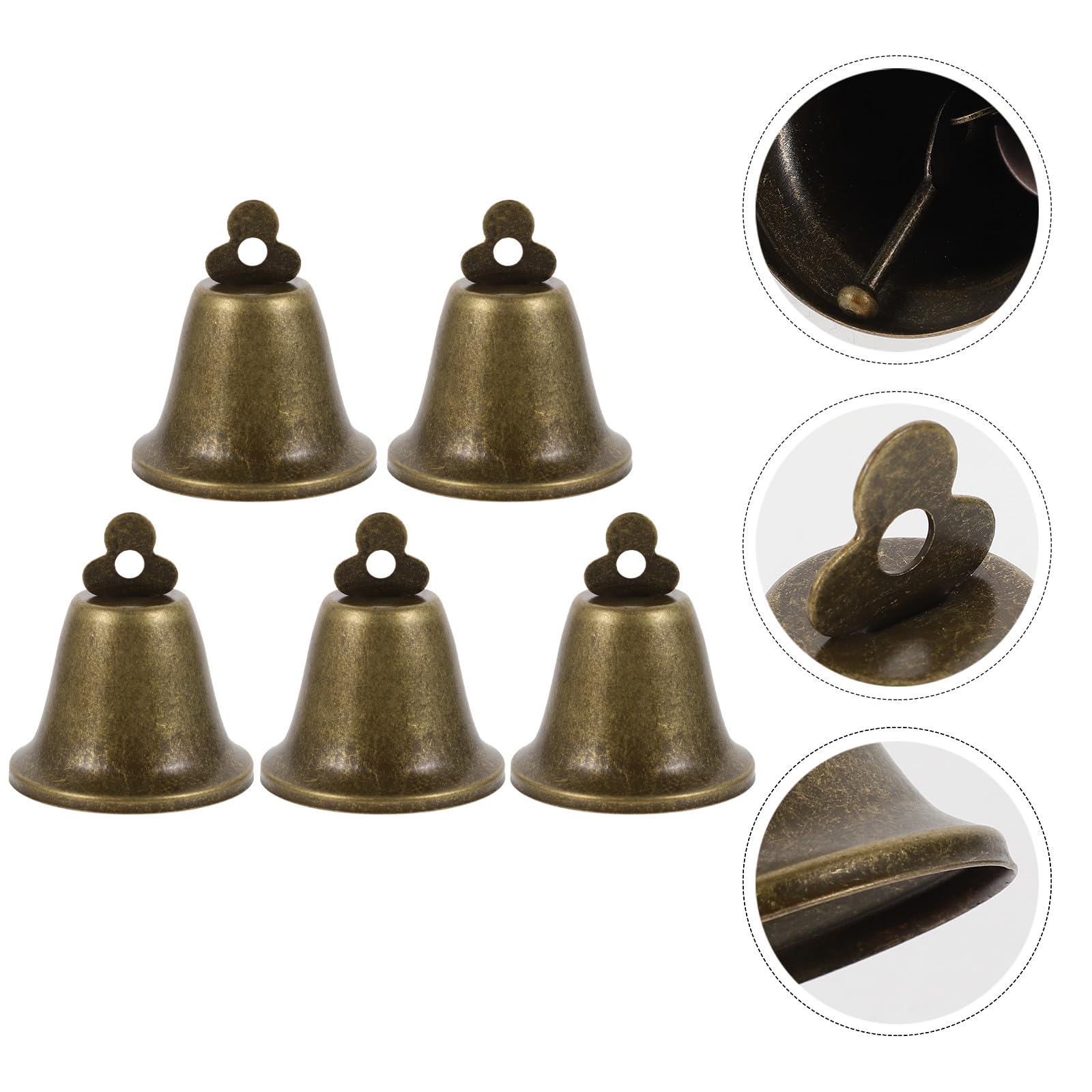 CALLARON Campanas de Hierro para Ganado Vintage 52mm Bronce Antiguo 5 Piezas