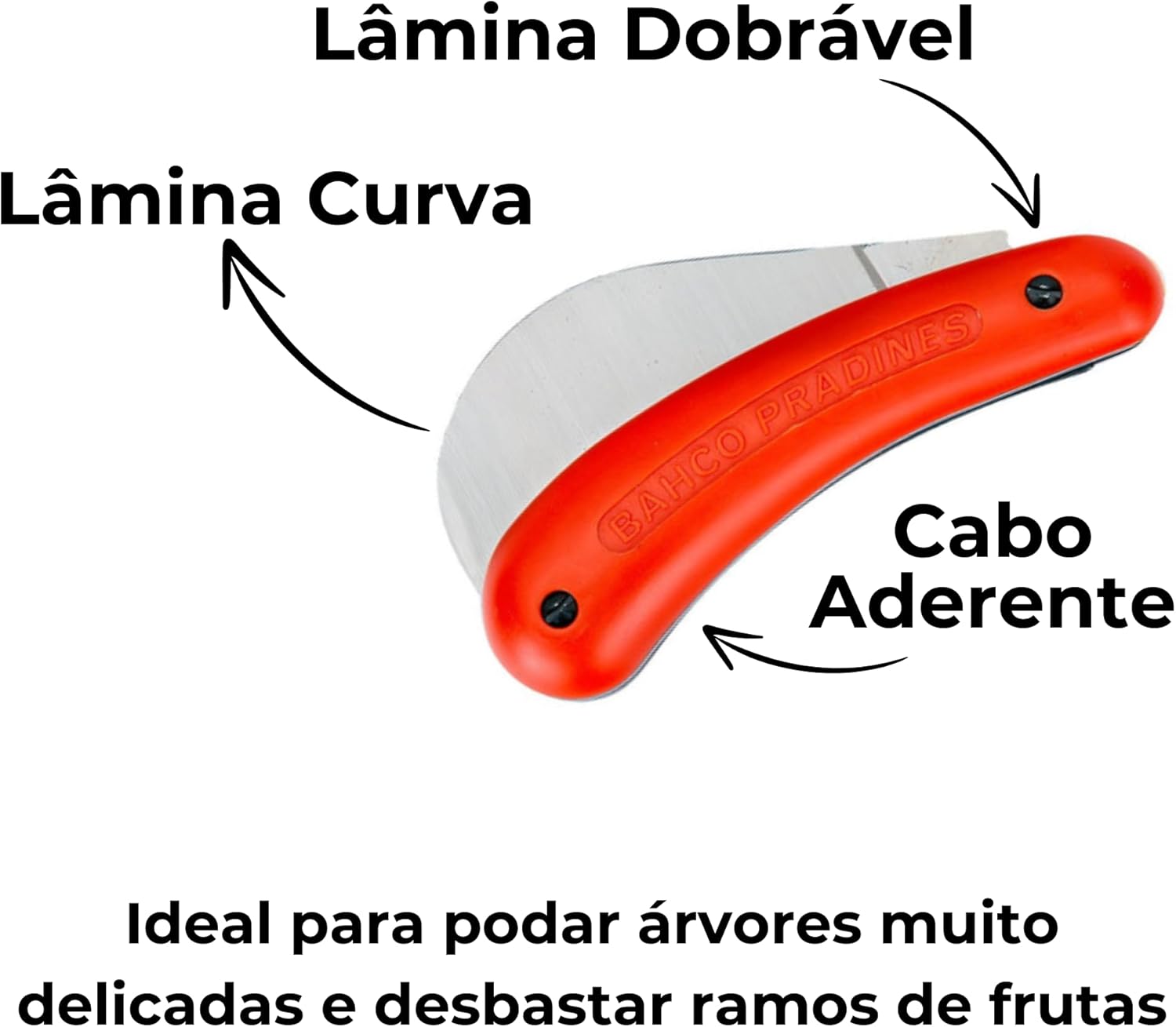 Bahco P20 Pocket Knife, Folding Knife, Hook Blade, Steel Blade/Plastic Handle, Length 190 mm, 100 g, Pack of 6