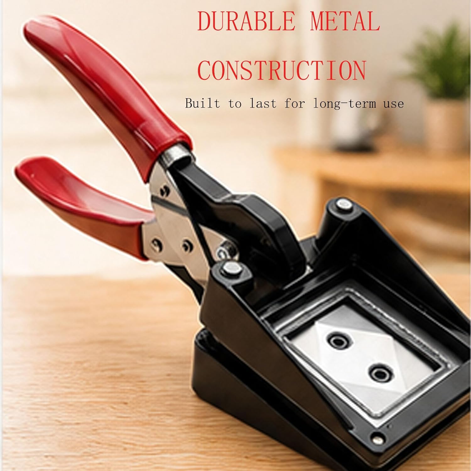 Handheld 35x45mm Passport Photo Cutter, Red Iron Photo Die Punch Tool
