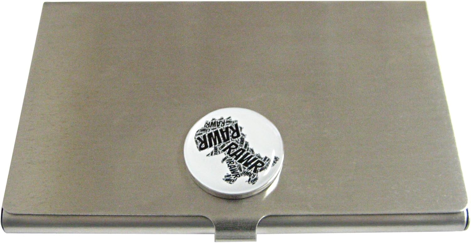 Round Fun T Rex Dinosaur Business Card Holder