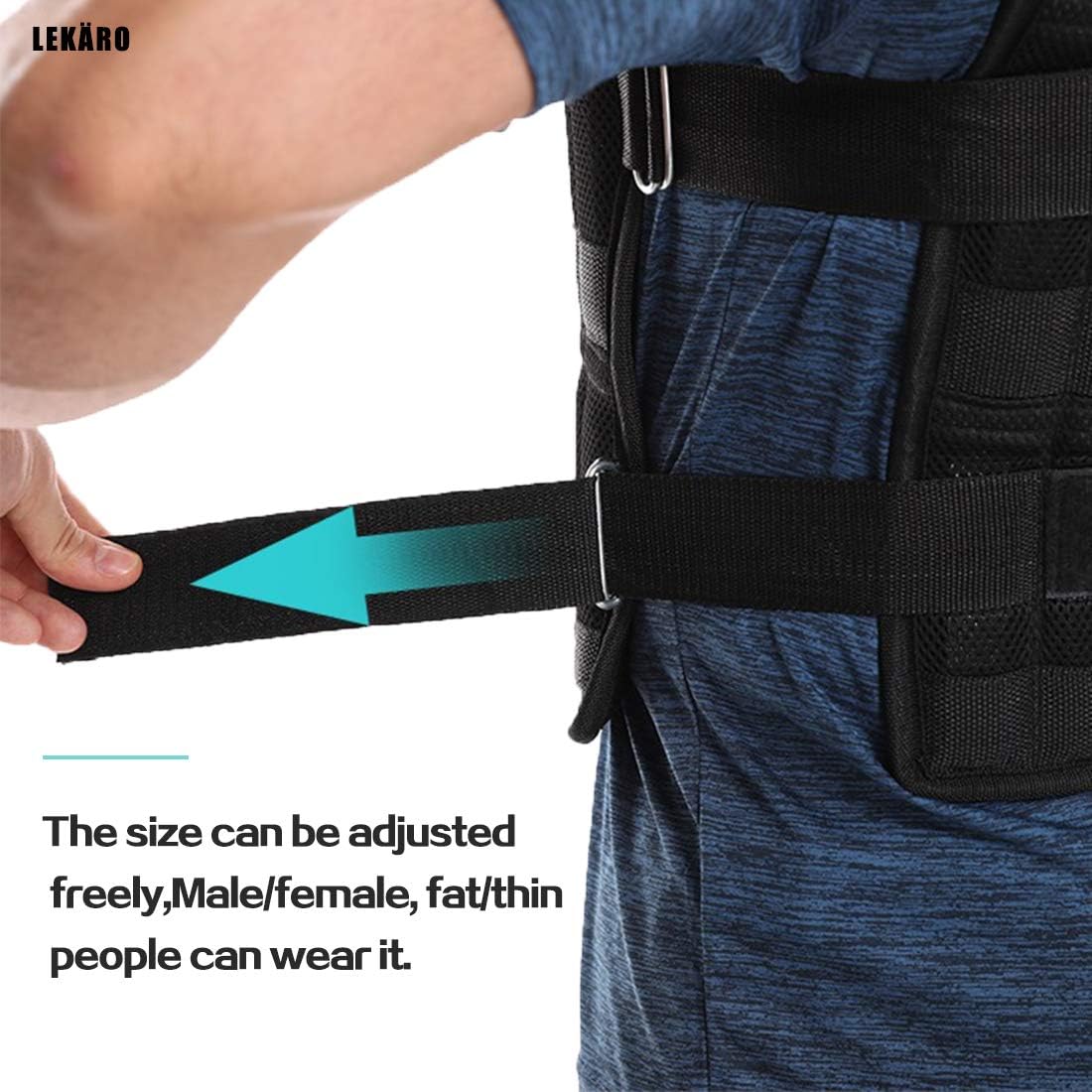 Adjustable Weighted Vest 44LB Fitness Weight Training Workout Boxing Jacket (Including Weight: 96 Plated Steel Plates) : Sports & Outdoors