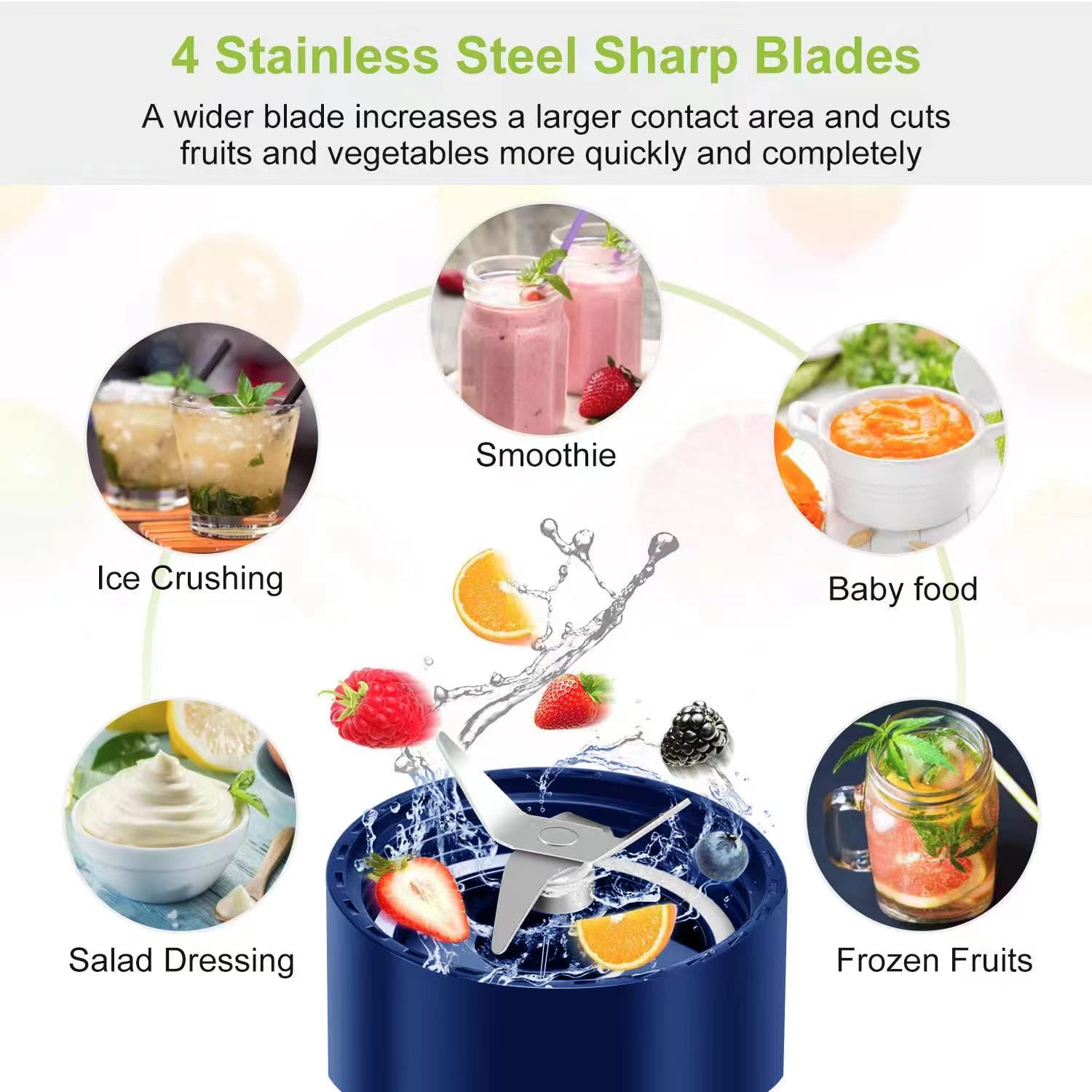 HERRCHEF Smoothie Blender, Blender for Shakes and Smoothies, 350W