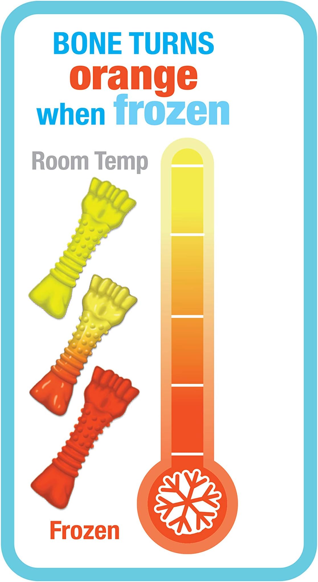 Nylabone Puppy Dog Teething Colour Change Freezer Bone Dog Chew Toy, Lamb & Apple Flavour, Small, for Puppies Up to 11 kg