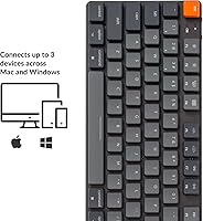 Vista 4 de Keychron K5 SE Teclado mecánico inalámbrico ultradelgado Bluetooth USB con cable diseño de tamaño completo teclado de 104 teclas con interruptor