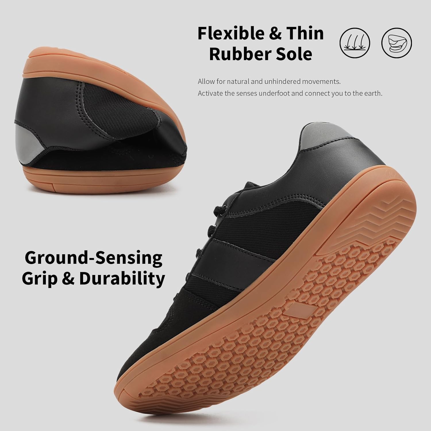 Grand Attack Barefoot Shoes for Womens Mens Wide Toe Minimalist Zero Drop Fashion Walking Sneakers - Image 4