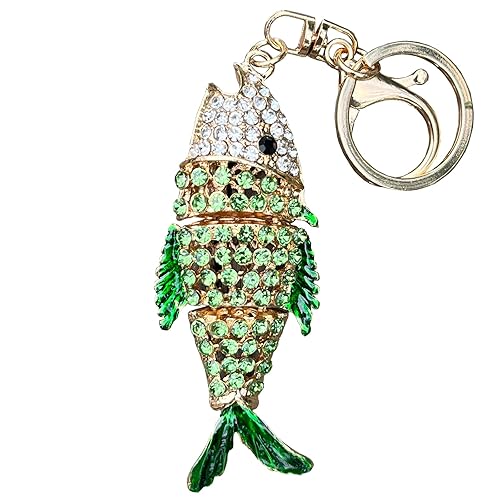 Fish Rhinestone Keychain Bag Purse Charms Key Chain Gifts
