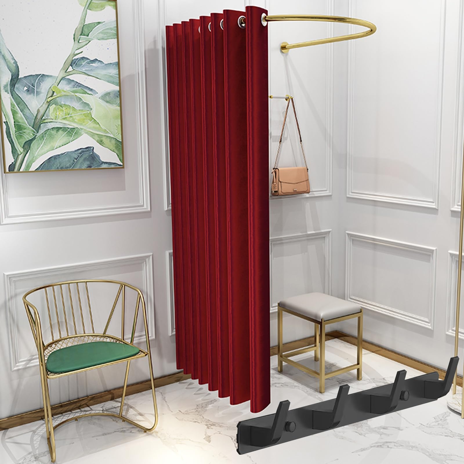 Cabine d'essayage en U 80x80cm couleur B pour vestiaire de magasin