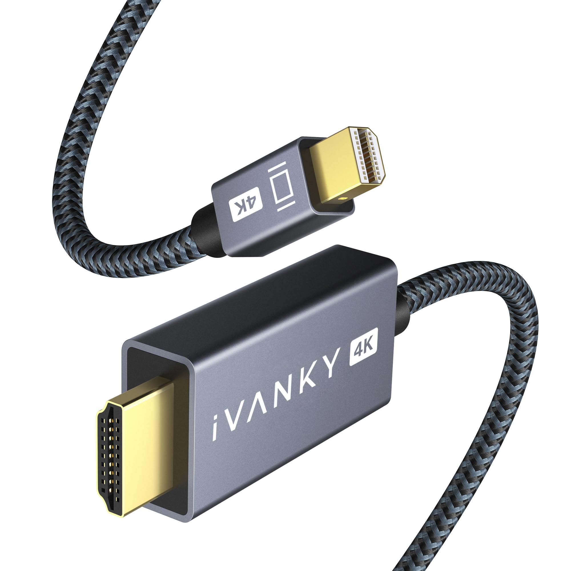 IVANKY 4K Mini DisplayPort to HDMI Cable 6FT -10 IVANKY 4K Mini DisplayPort to HDMI Cable 6FT -10