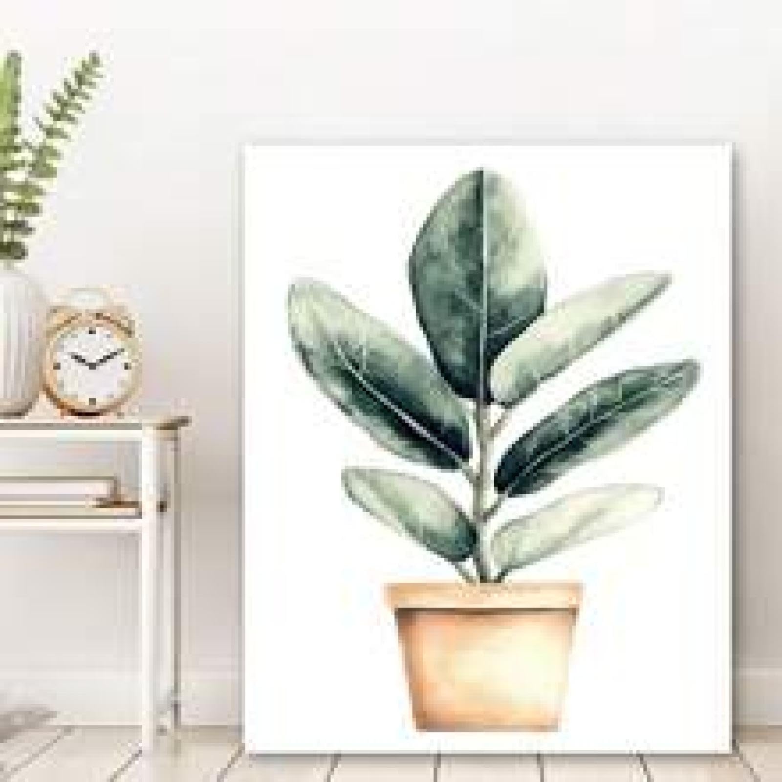 Affiche imprimée eucalyptus pour rafraîchir un mur blanc sans effort