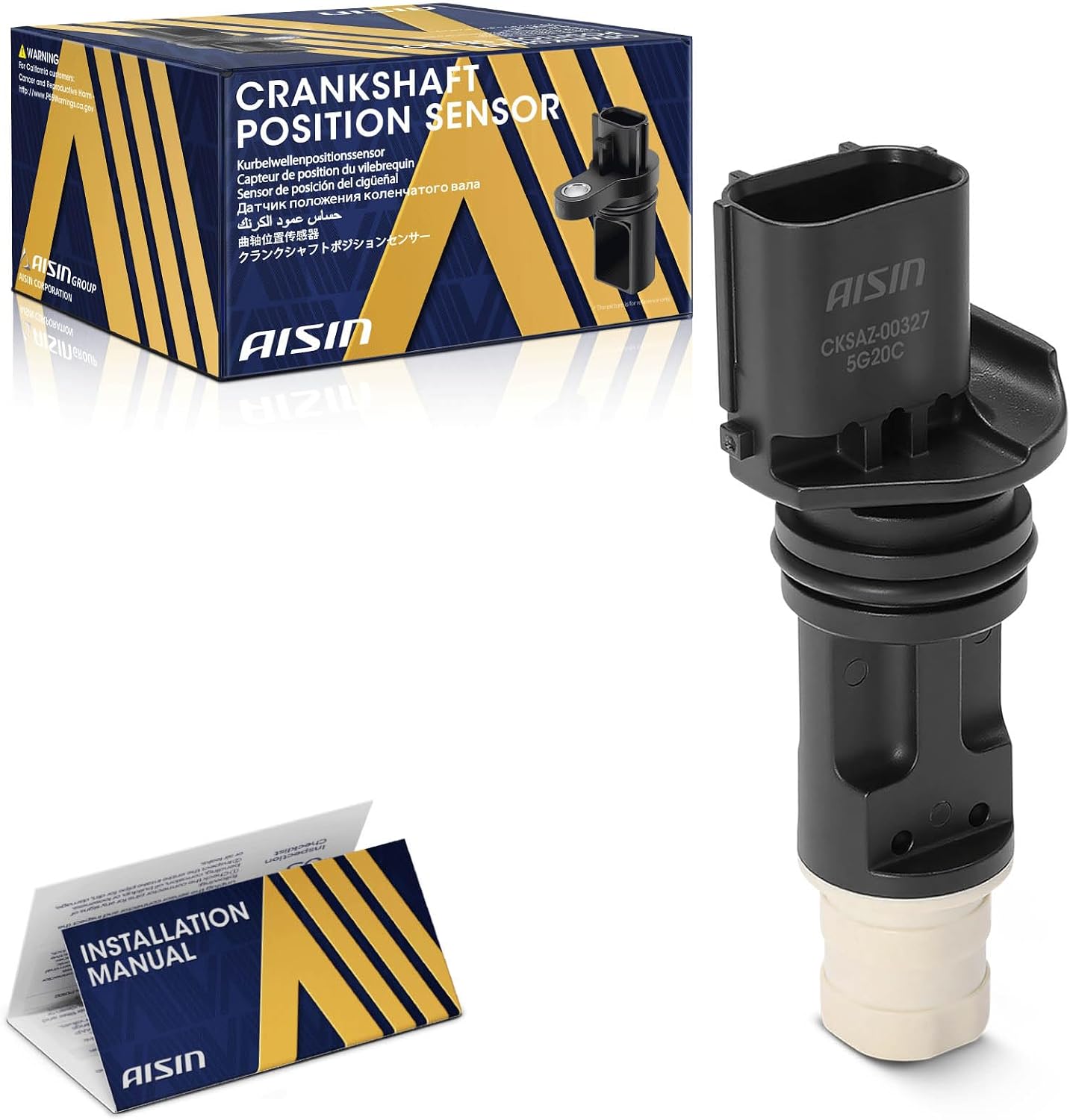AISIN AFTERMARKET CKSH-00337 Crankshaft Position Sensor - Compatible with Honda CR-V 2010-2014, Civic 2012-2015, Accord 2008-2017, Pilot 2009-2022, Odyssey 2009-2024, Acura MDX 2010-2020 2022-2024
