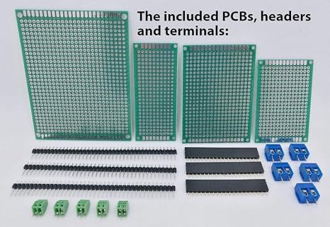XL Electronic Component Kit Assortment, Capacitors, Resistors, LED, Transistors, Diodes, Zener, Potentiometers (1760 pcs) (1760)