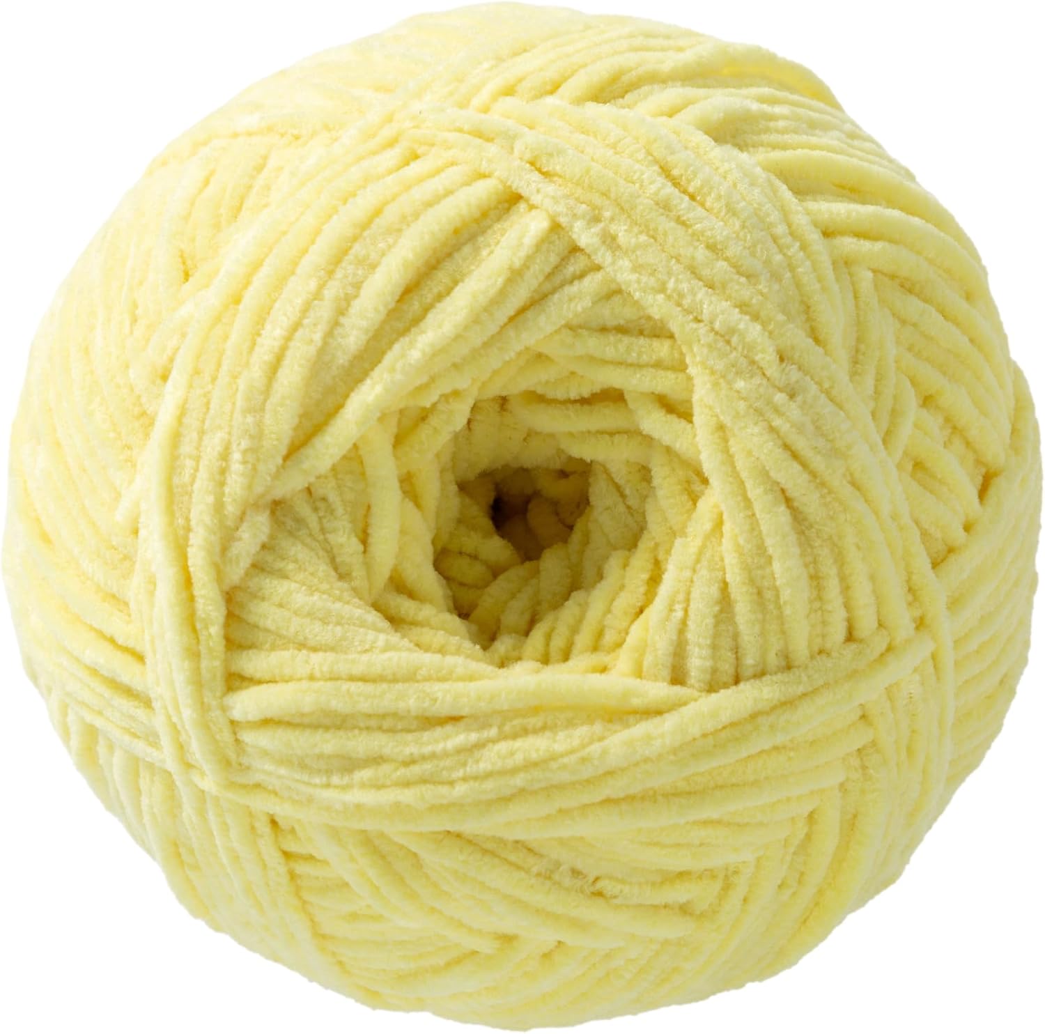 Loops & Threads Skinny Chenille Yarn - Yarn for Knitting, Crochet, Weaving, and Arts & Crafts - Yellow, Polyester, 8.75 oz
