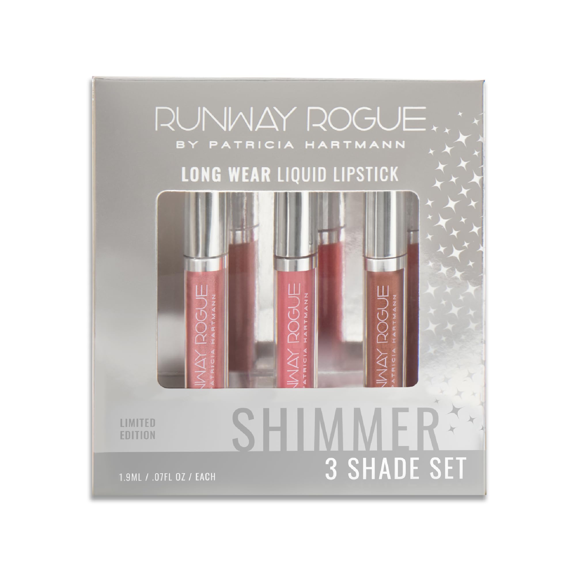 Runway Rogue Try Me x 3 Mini Long Wear Limited Edition Liquid Lipstick Set, Rodeo Trio (‘Soft Box’, ‘Jet Set’, ‘Couture’)