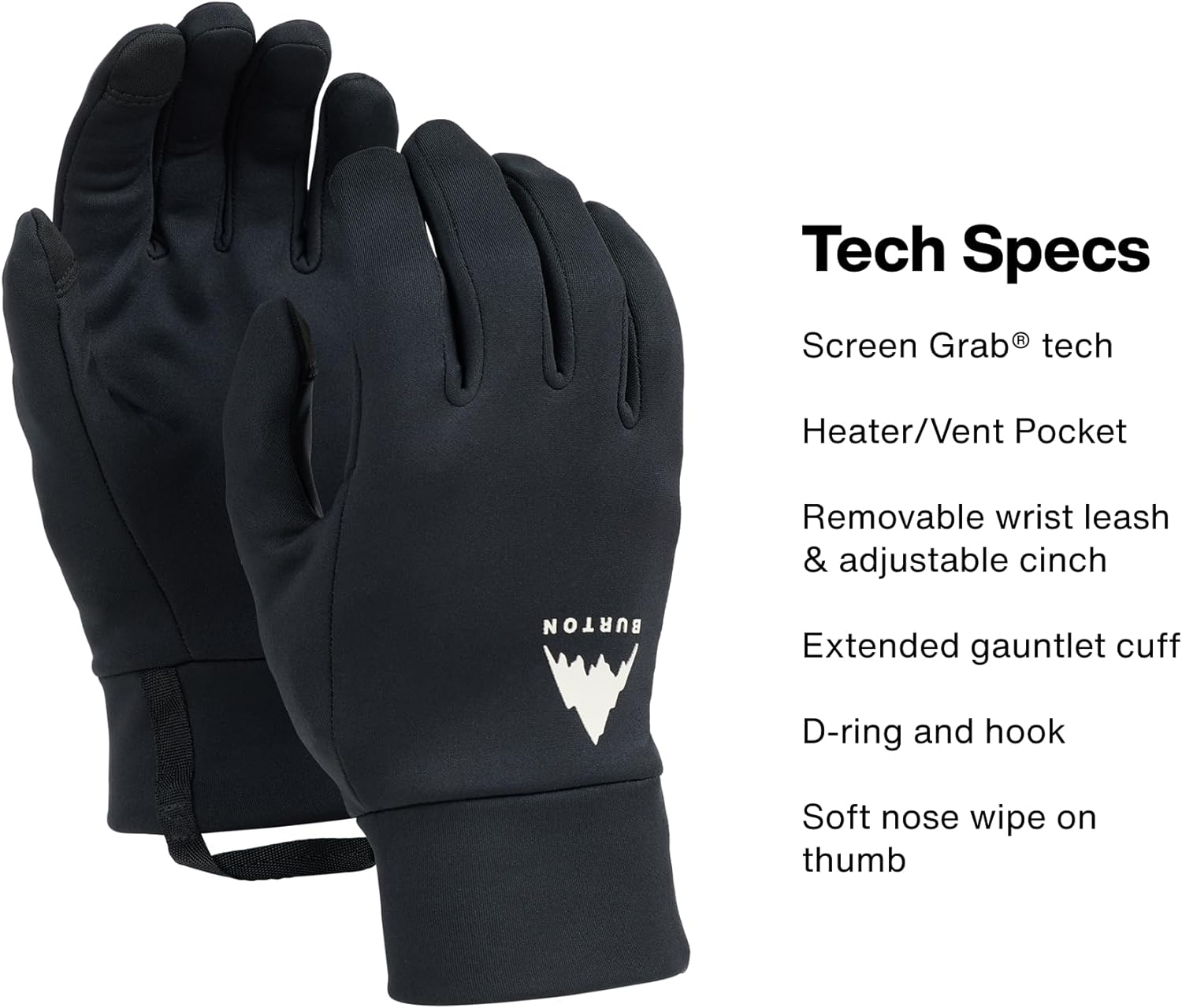 Burton Women’s Gore-TEX Insulated Mittens – Waterproof Winter Snowboard Mittens with Touch Screen Tech & Removable Liner – True Black, X-Large - Image 4