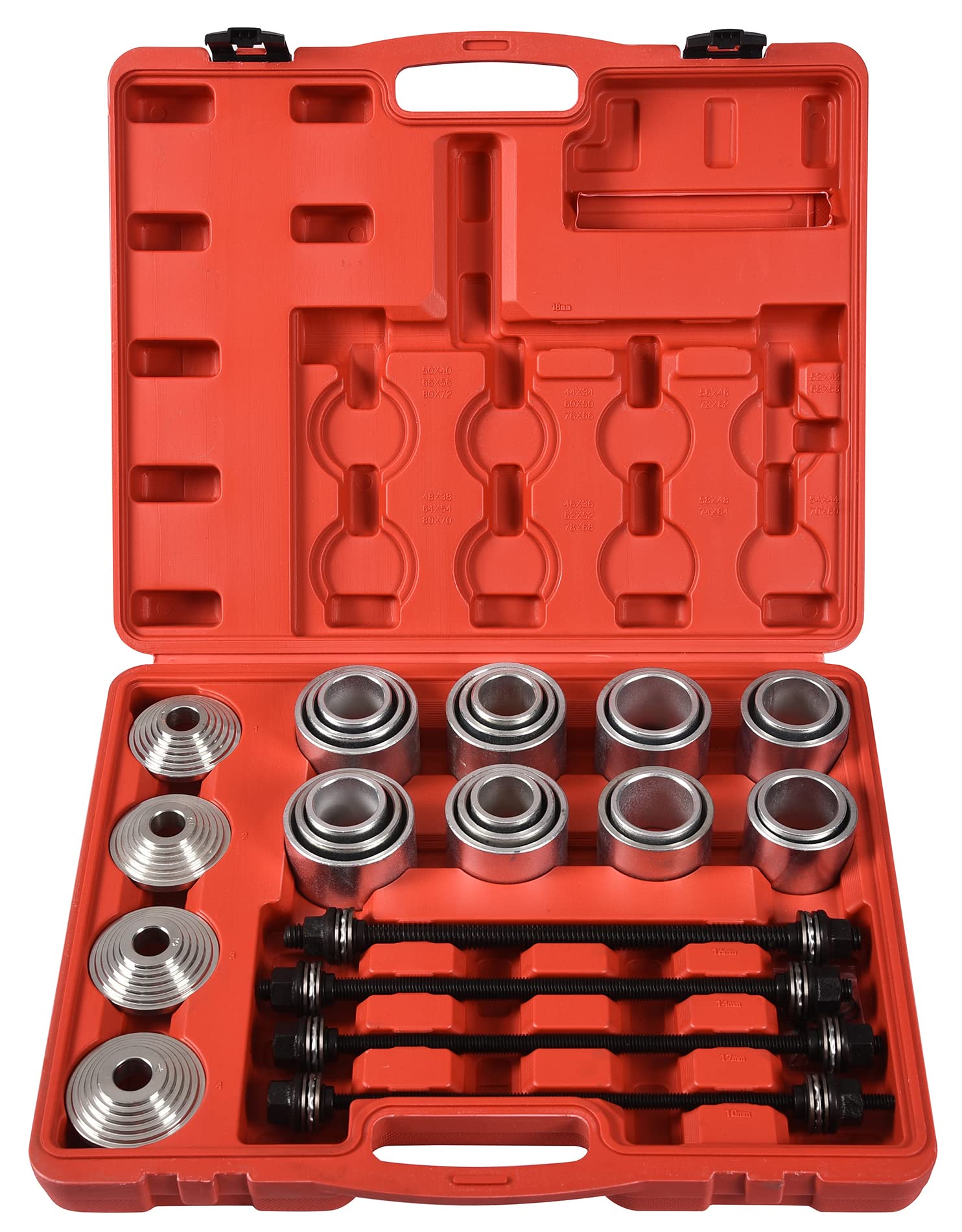 28pcs Universal Press and Pull Sleeve Kit Car Seal Bush Bearing Remover Installer Insertion Puller Installation Bushing Removal Tool Set