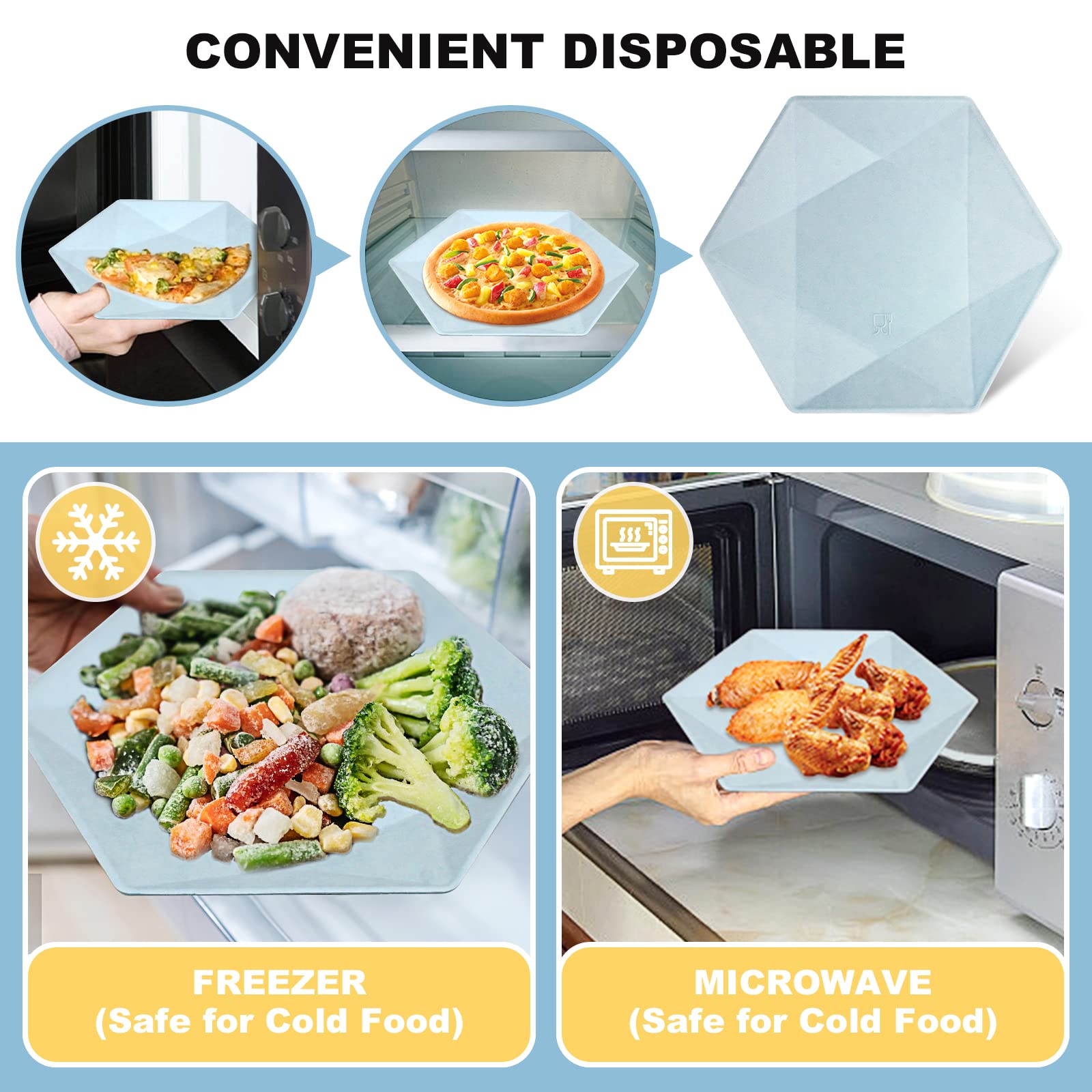 Platos de papel de 10 pulgadas, 30 platos de bagazo compostables, bandejas desechables para alimentos, aptas para microondas, comidas diarias, picnic, fiesta, barbacoa