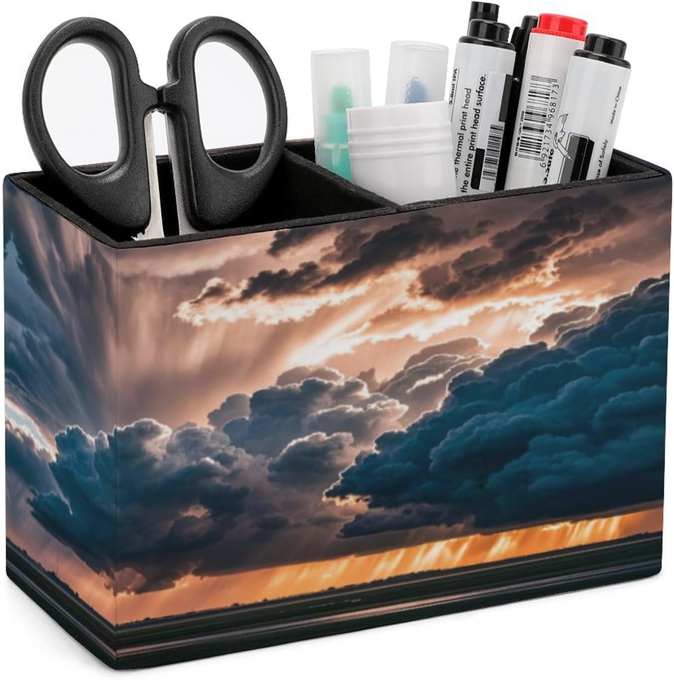 Rectangle Magnificent Rainstorm Cloud Pen Holder for Home Office Studio