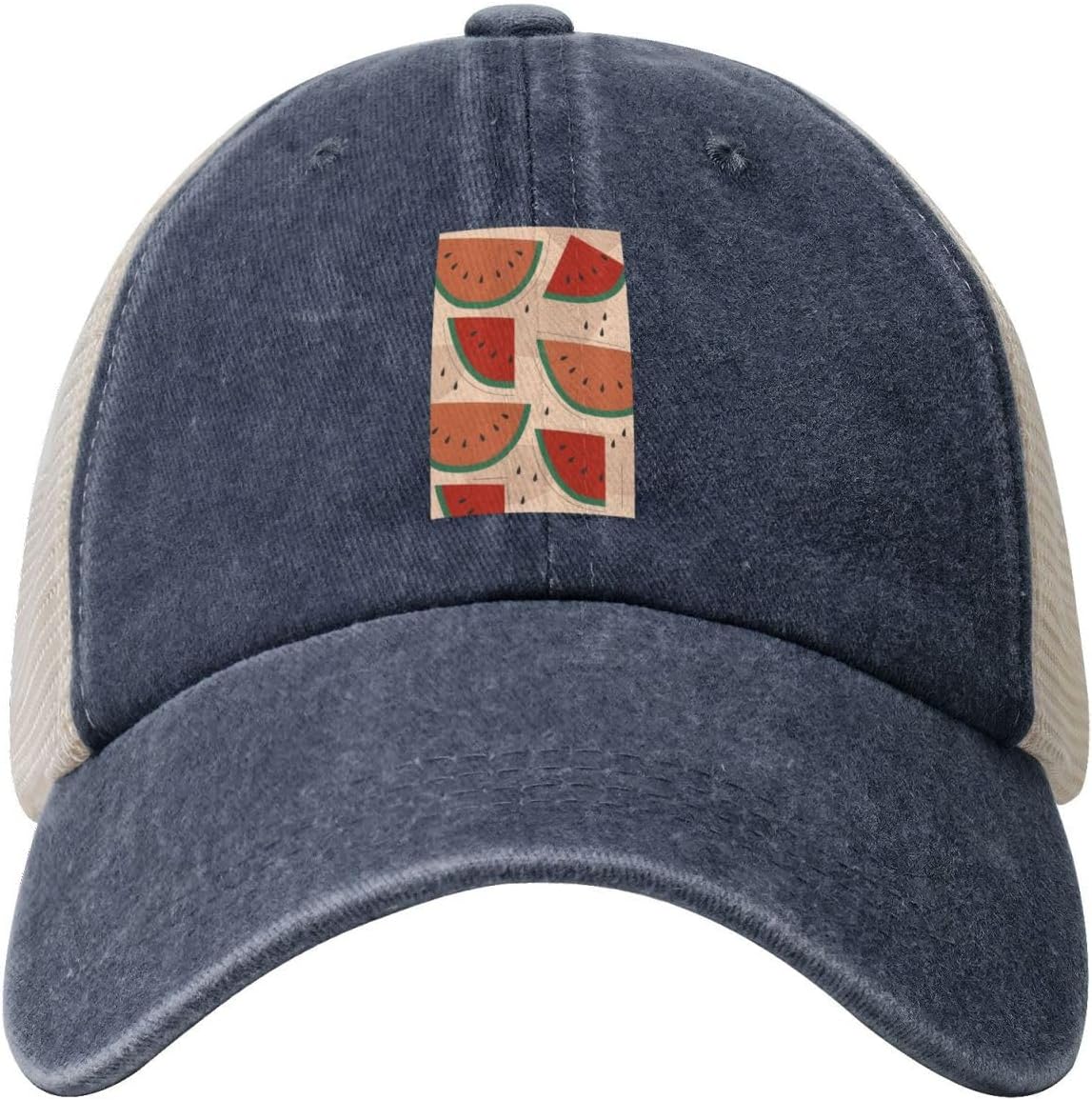 Watermelon Fruit Seamless Pattern Baseball Cap for Women Mens Trucker hat Mesh Caps Dad Hat
