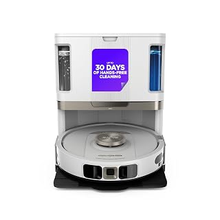 Shark Stratos | 2-in-1 Robot Vacuum & Mop for Carpets & Hard Floors | Powerful Suction & Mopping for Pet Hair | Self-Empty & Self-Clean NeverTouch Base | 60-Day Capacity | HEPA | White | AV2700ZE - Amazon product rated Grade A