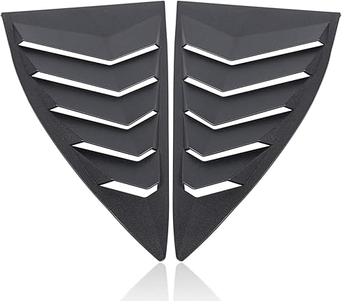 Miniatura 6 de Persianas de ventana trasera para Chevrolet Chevy Camaro 2010 2011 2012 2013 2014 2015 ABS parabrisas cubierta de parasol estilo Lambo negro mate