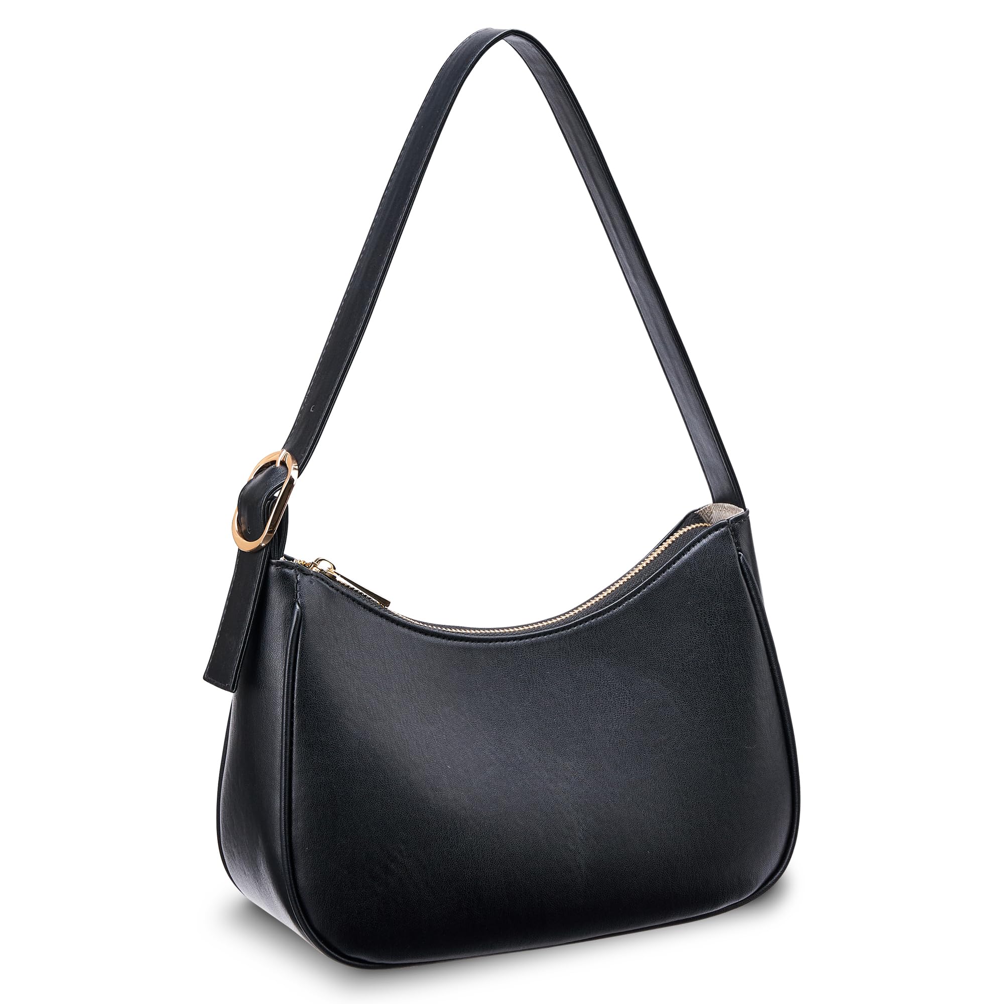 KALIDI - Borsa a mezzaluna da donna, multi tasche, in tela, borsa a