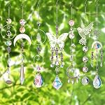 400 Pcs DIY Suncatcher Kit for Adults, Crystal Sun Catchers Making Supplies with Hooks, Hanging Prism Suncatcher with Crystals Rainbow for Indoor Window Home Wedding Garden Christmas Decor