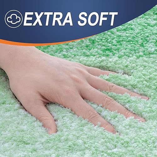Miniatura 2 de Olanly Tapete de baño de 47 x 17 pulgadas, microfibra absorbente extrasuave, parte trasera de goma, secado rápido, lavable a máquina, piso de baño,