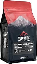 VOLCANICA COFFEE COMPANY Papua New Guinea Coffee, Whole Bean, Fair Trade, Fresh Roasted, 16-ounce