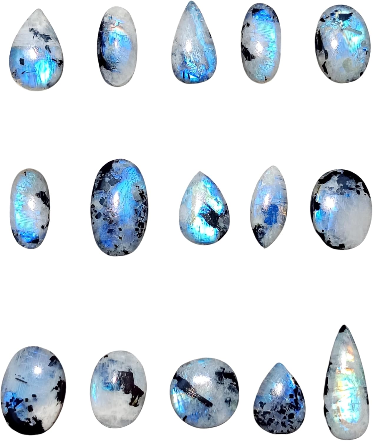Aemmbriluxe™ Natural Gemstone Cabochon 100 Cts (3 to 5 Pcs) Loose Gemstone Flat Back Mix A+ Quality For Crafts & DIY, Jewelry Making, Healing Chakra, Birthstone, Wire Wrapping Crystals - Image 4