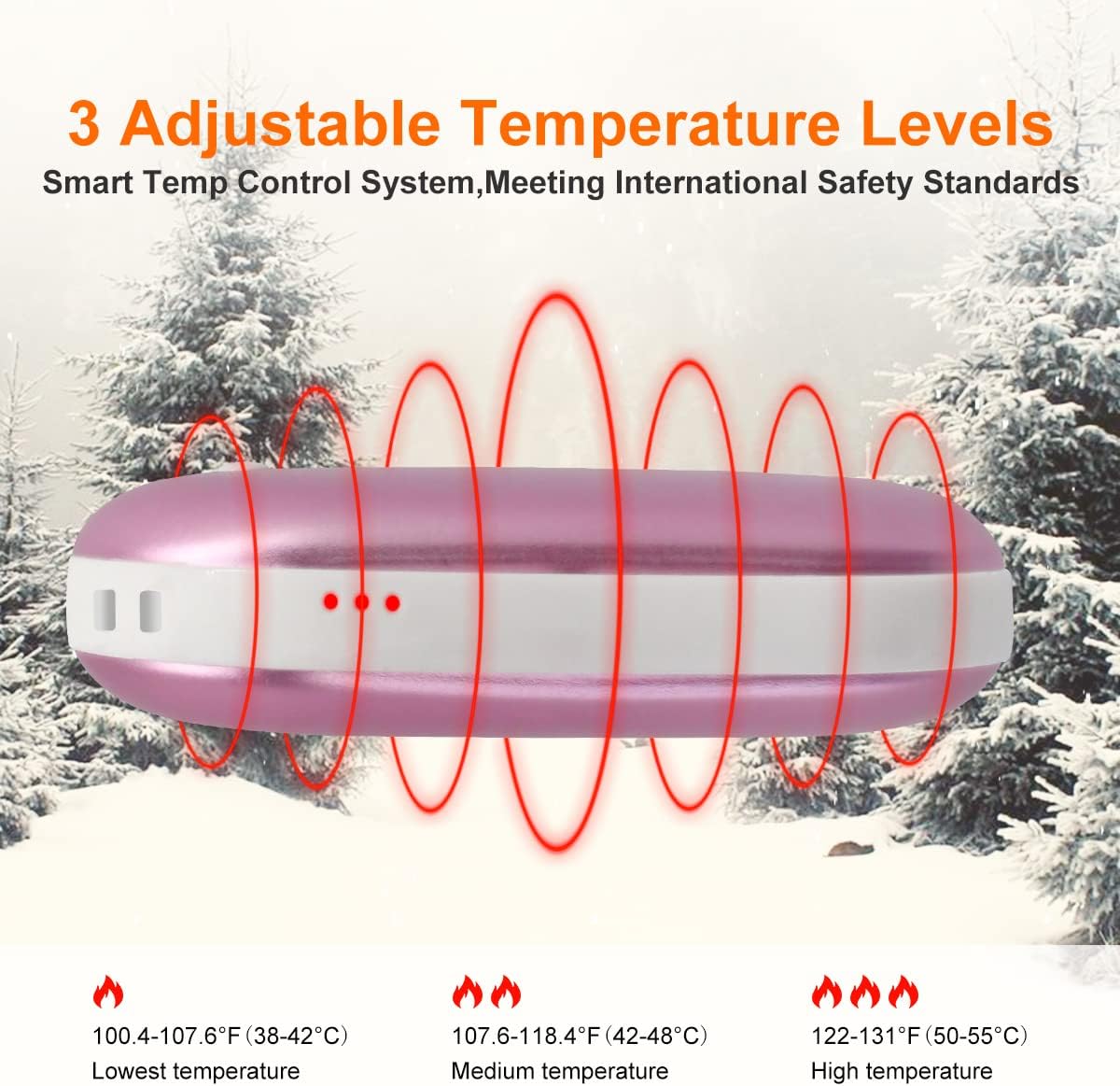 Hand Warmers Rechargeable, 6000mAh Electric Hand Warmer/Power Bank with 3 Heat Levels & Double-Sided Heating, Reusable Heat Therapy Warm Gifts for Outdoor Sports Hunting Camping Fishing Hiking (Black) : Sports & Outdoors