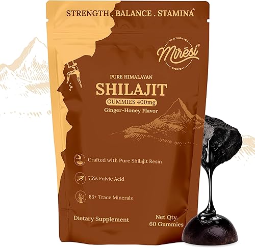 Miniatura 11 de Miresi Gomitas Shilajit - Sabor a arándanos Ricas en ácido fúlvico y más de 85 minerales traza Apoya la energía, la resistencia